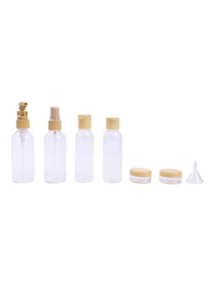 Empty Travel Containers Set 6 Pieces Leakproof Travel Size Bottles Loveme Beauty Beige