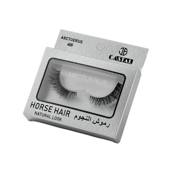 Castal Natural Hair Eyelashes Arctuerus 409 Reusable Transparent Band