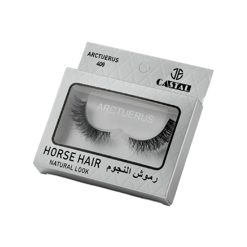 Castal Natural Hair Eyelashes Arctuerus 409 Reusable Transparent Band