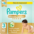 Pampers Diapers Taped Ultimate Comfort Mega Pack Size 3 62 Count