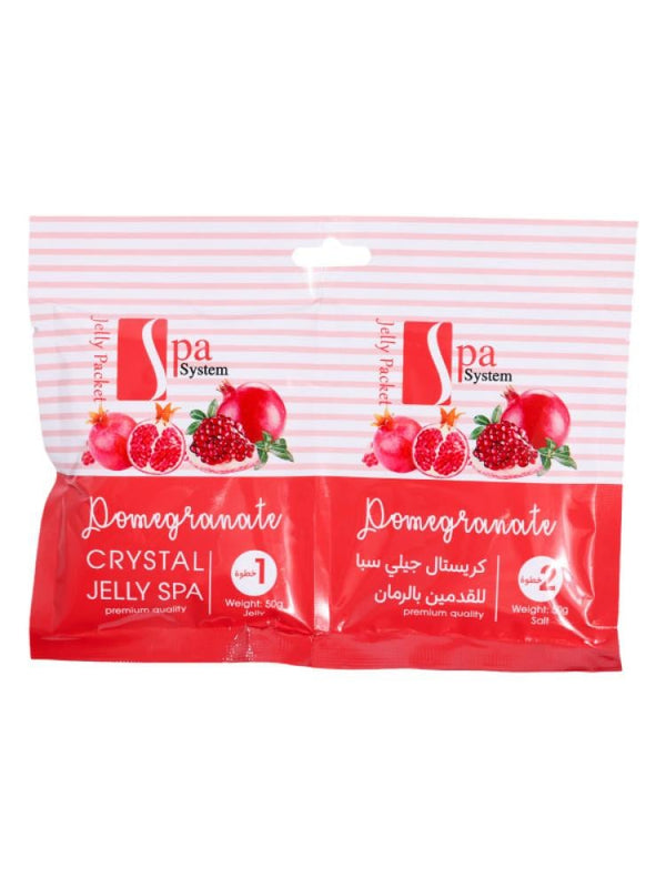 Spa System Crystal Jelly Foot Spa Pomegranate 2-Step 50g + 50g