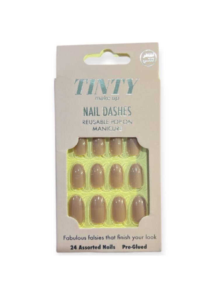 Press-On Adhesive Nails Natural Look Model MS14 Tinty 24 Pieces