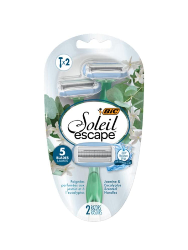 Bic Soleil Escape Women's Disposable Razors Smooth Glide 2 Pack