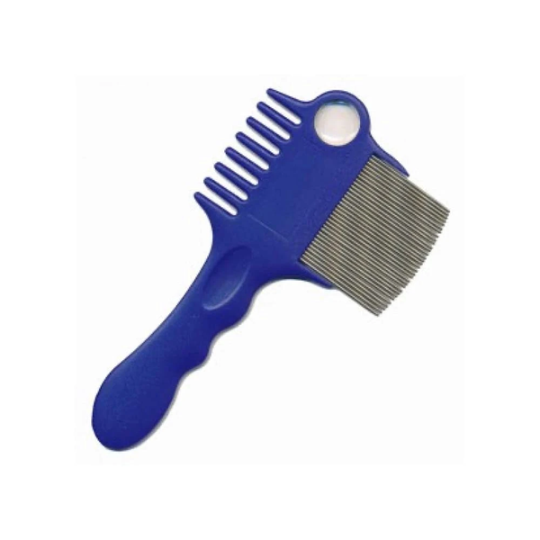 Bic Fine-Toothed Metal Hair Comb with Magnifying Lens for Scalp Cleansing and Detangling Care