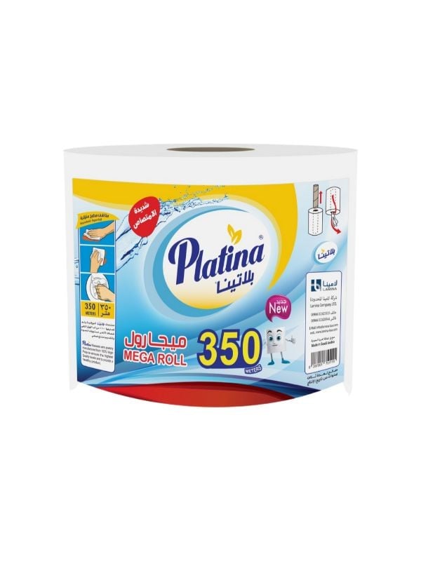 Platinum Mega Roll Tissues - 350 Meters - Highly Absorbent
