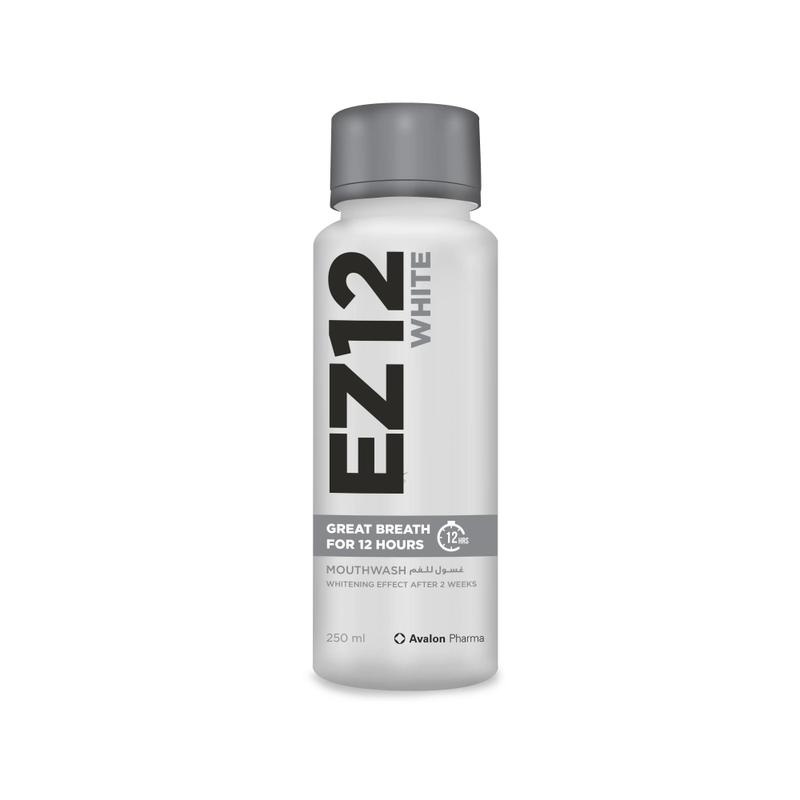 Avalon Pharma Easy 12 Whitening Mouthwash with Sodium Fluoride, Mint Flavor, 250 ml