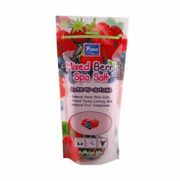 Yoko Milk Salt Scrub Natural Berry Exfoliating Body Treatment 300g