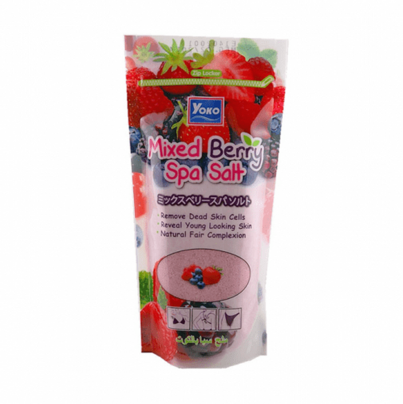 Yoko Milk Salt Scrub Natural Berry Exfoliating Body Treatment 300g