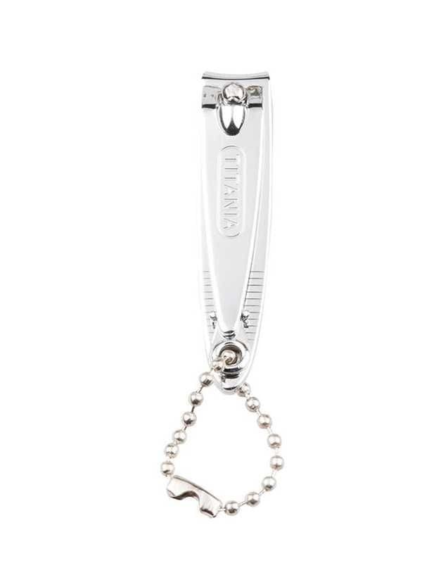 Titania Nail Scissors with Chain - Silver - 5cm