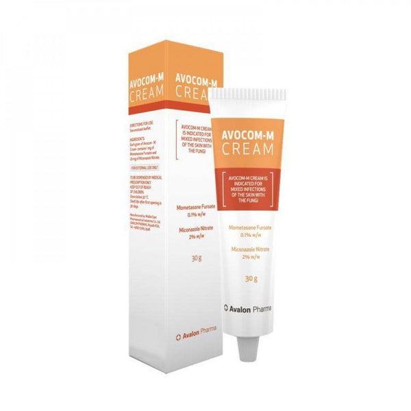 Avalon Pharma Avocom-M Soothing Topical Cream for Fungal Infections and Itching, 30g