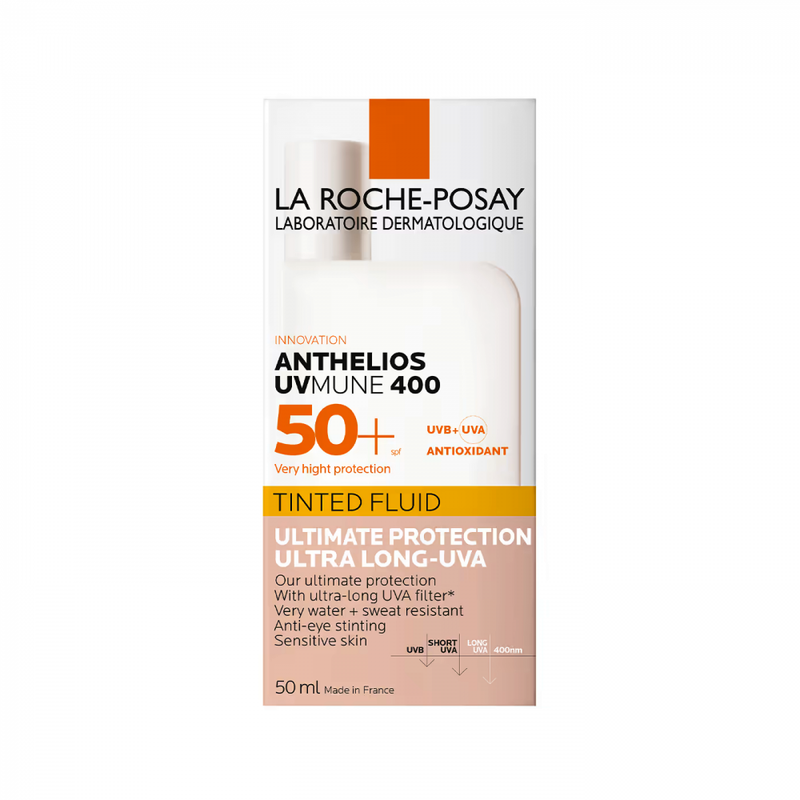 La Roche-Posay Anthelios Tinted Fluid Sunscreen SPF 50 for Sensitive Skin, 50ml