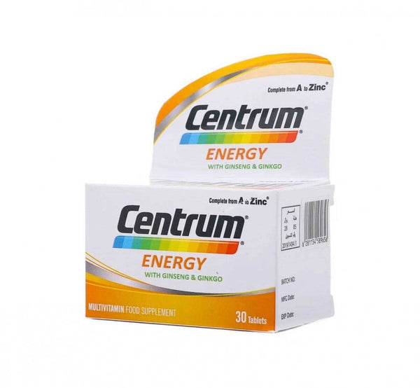 Centrum Women's Multivitamin with Ginseng & Ginkgo for Energy, 30 Tablets