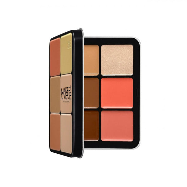 Make Over 22 HD Skin All-in-One Face Palette, 12-Shade Contour and Blush, HD001