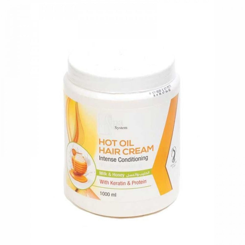 Spa System Milk and Honey Hot Oil Hair Treatment Cream, 1000 ml