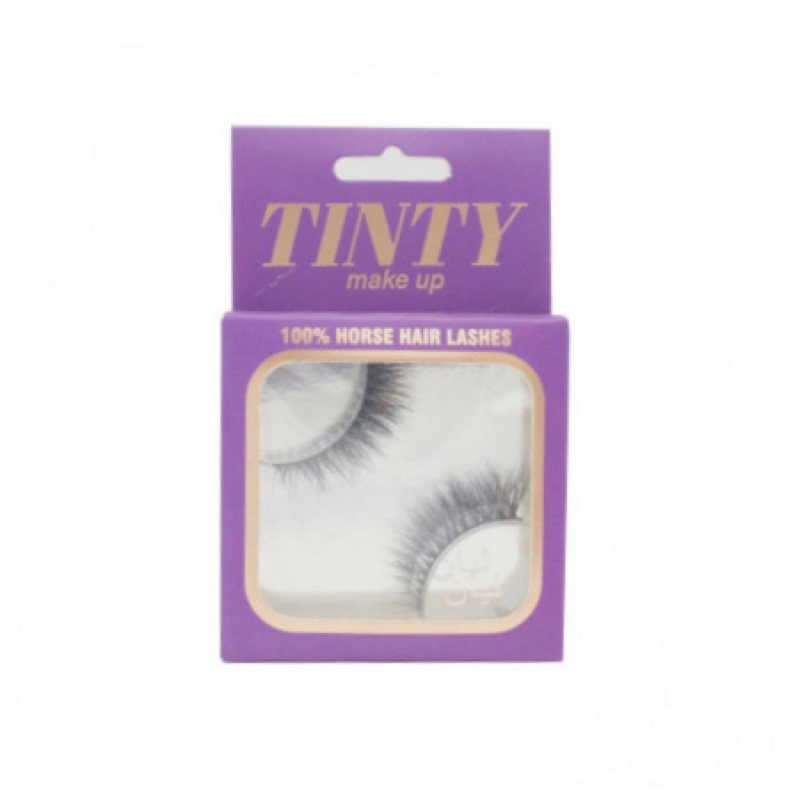 Tinty Horsehair Lashes Lian No. 7, Reusable Strip Eyelashes