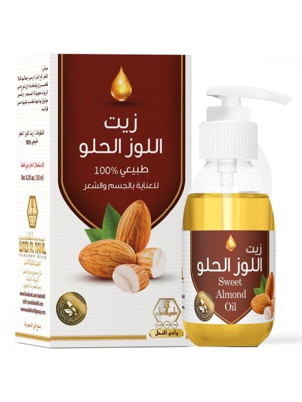 Wadi Alnahil Sweet Almond Oil for Body & Hair - 125 ml