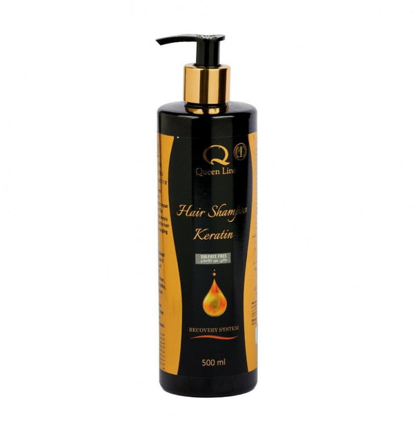 Keratin Shampoo For Damaged Hair Repair Strengthening Formula Queen Line 500ml