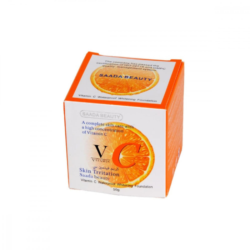 Saada Beauty Vitamin C Brightening Face Foundation, Waterproof, 50g