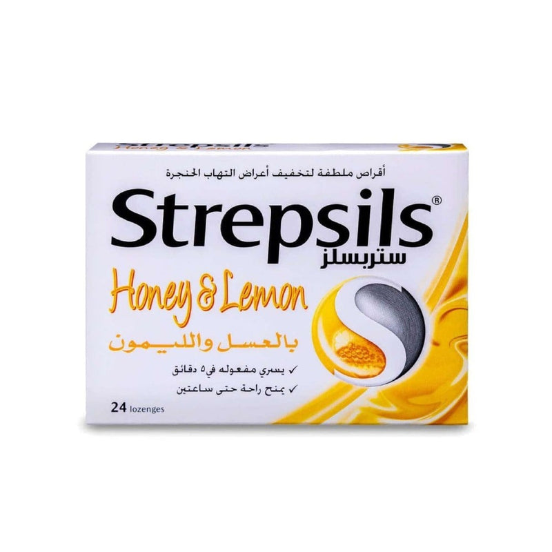Strepsils Lemon & Honey Throat Lozenges 24 Count