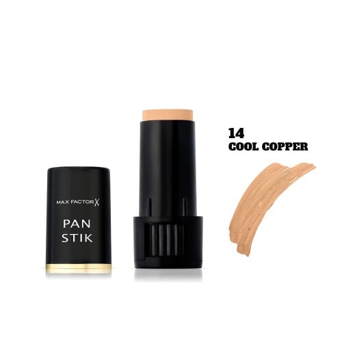 Max Factor Pan Stick Foundation, Full Coverage, 14 Cool Copper, 9g