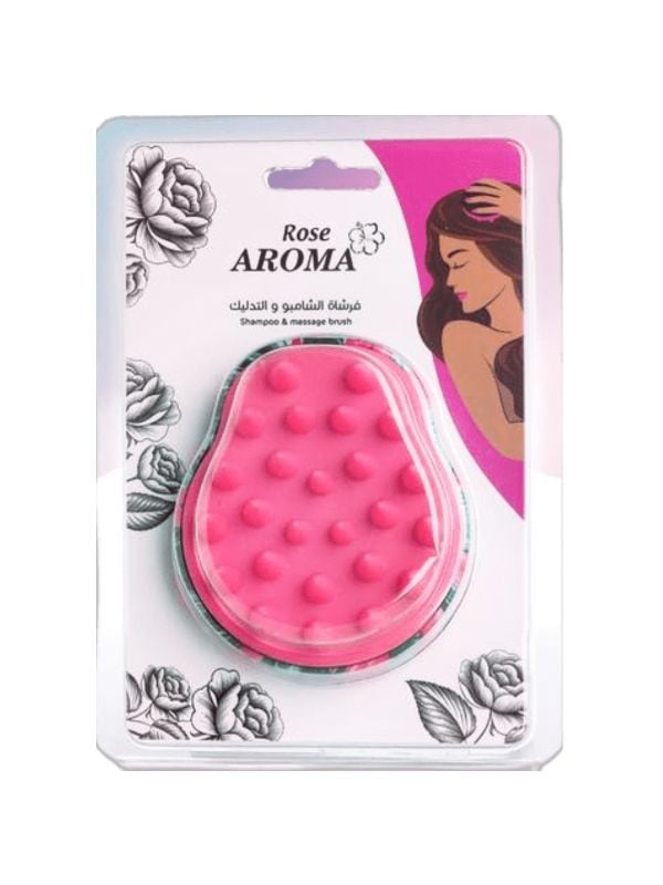 Rose Aroma Shampoo and Massage Brush - All Hair Types