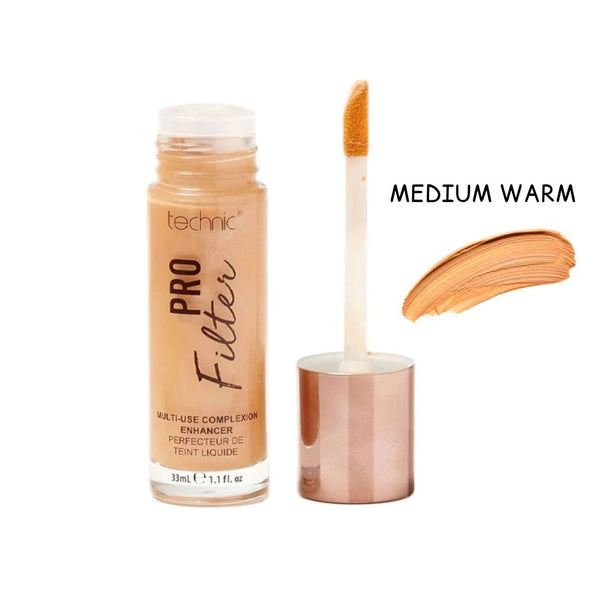 Technic Filter Foundation Cream Medium Warm, Luminous Finish, 33ml