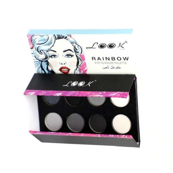 Look Rainbow 8-Color Eyeshadow Palette Smoky Metallic No. 02