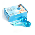 Ice Wave Facial Massage Globes, Glass and Magnetized Water, Face and Neck