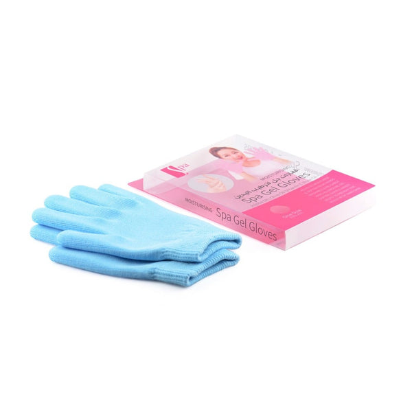Spa System Gel Moisturizing Hand Gloves, Vitamin E, Jojoba, Lavender, Olive Oil, Blue