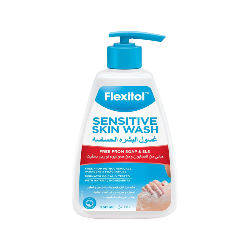 Flexitol Soap-Free Cleansing Wash for Dry and Sensitive Skin, 250ml