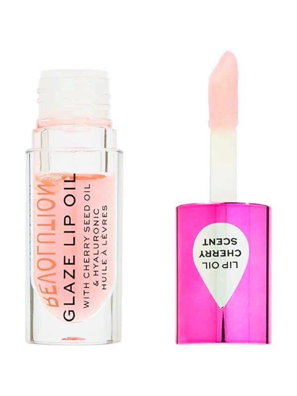 Lip Glaze Oil Gloss Nourishing Hyaluronic Acid Revolution Glam Pink 5ml