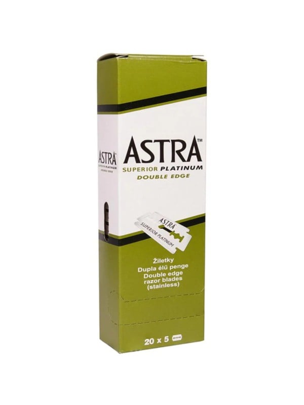Astra Platinum Double Edge Razor Blades, 100 Count