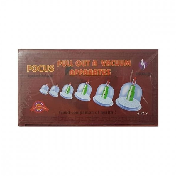 Focus Cupping Therapy Set with Suction Device, 6 Pieces
