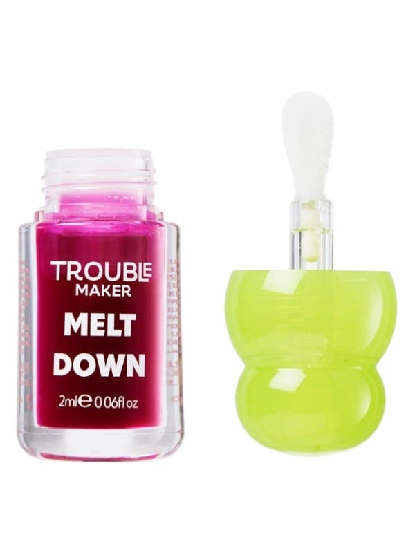 Trouble Maker Melt Down Hydrating Lip Oil Tipping Point Purple 2 ml