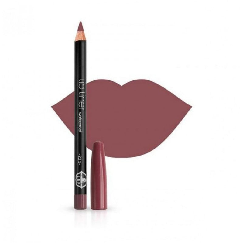 Lef Lip Liner 221 Matte Finish Long-Lasting Wood Pencil