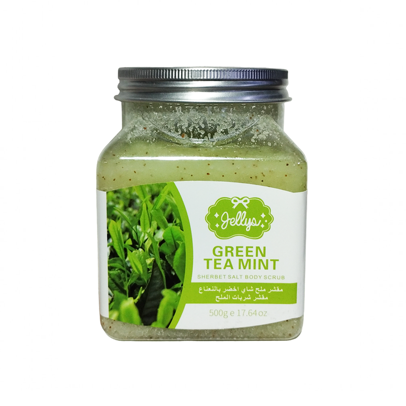 Jellys Green Tea Salt Scrub Exfoliating Body Care 500 ml