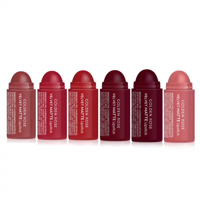 Matte Lipstick Set Velvet Mini Mix 2 Golden Rose 6pcs