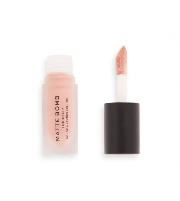Revolution Matte Bomb Liquid Lipstick Nude Allure, Long-Lasting Matte