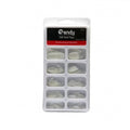 Trendy Artificial Nail Set, White, 100 Pieces, Long Length