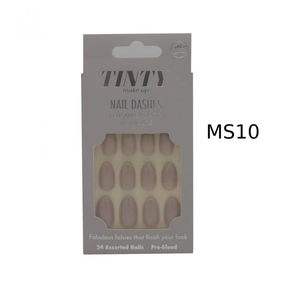 Tinty MS10 Nail Set 24-Piece Self-Adhesive Nail Extensions