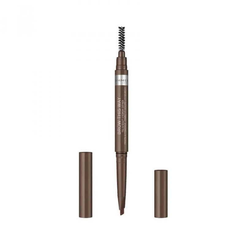 Rimmel London Brow Definer Fill & Sculpt Pencil - Medium 002, Dual-Ended