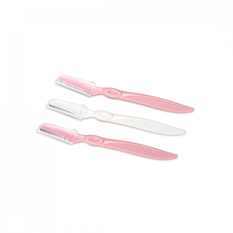 Basic Eyebrow Razors & Facial Hair Trimmers - Precision Shaping Tool, 3 Pack