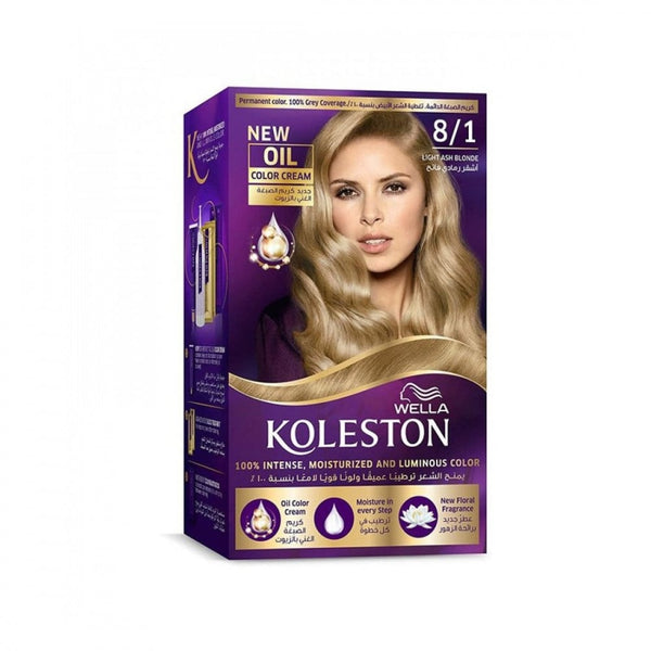 Wella Koleston Permanent Hair Color Cream 8/1 Light Ash Blonde 142ml