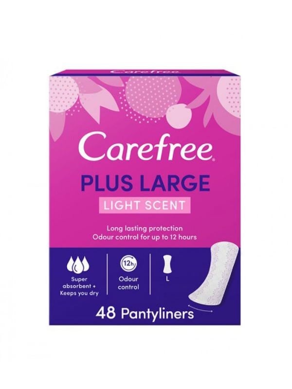 Scented Panty Liners Lightly Fragranced Large Carefree 48 Count