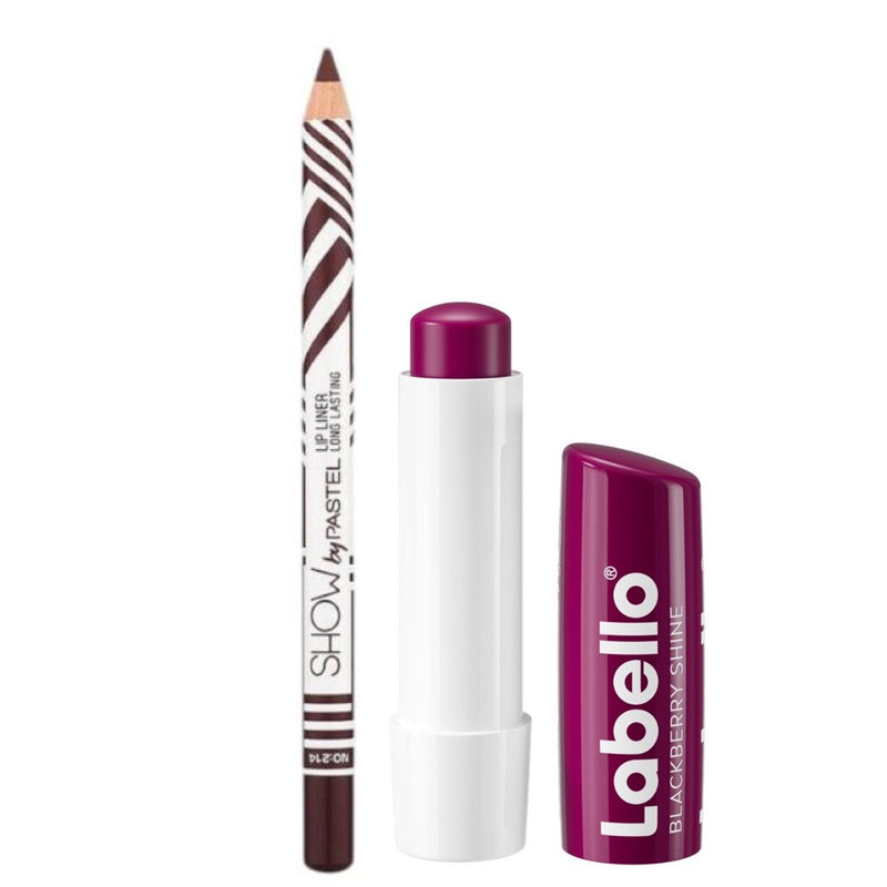 0 Lip Combo Daily Set - Pastel Lip Liner & Labello Lip Balm