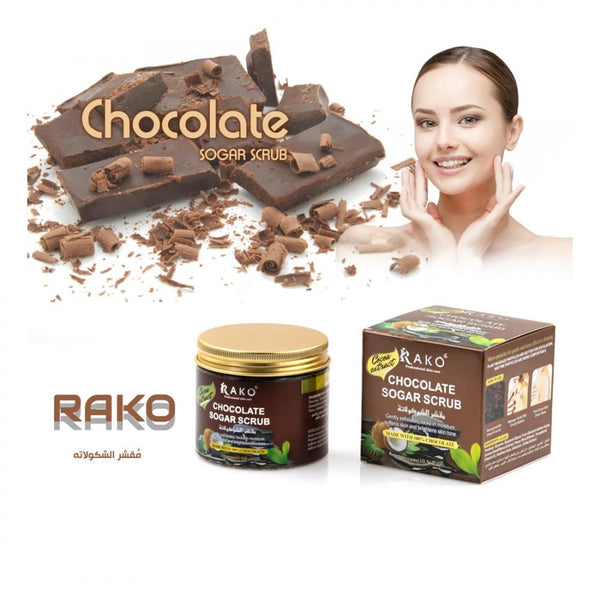 Rako Chocolate Scrub Exfoliator for Moisturizing Skin Treatment, 300g