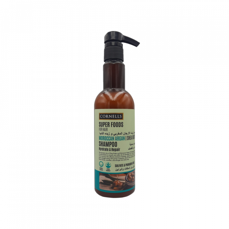 Cornells Argan Oil and Shea Butter Shampoo, Hydrating for Dry Damaged Hair, 500 ml