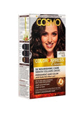 Permanent Hair Color Cream Natural Brown 4.0 Keratin Collagen Argan Oil Cosmo 124ml