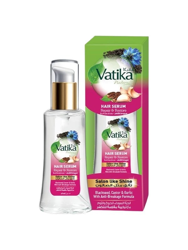 Hair Serum Repair & Restore Damaged Hair Blackseed Castor Oil Vatika 47ml