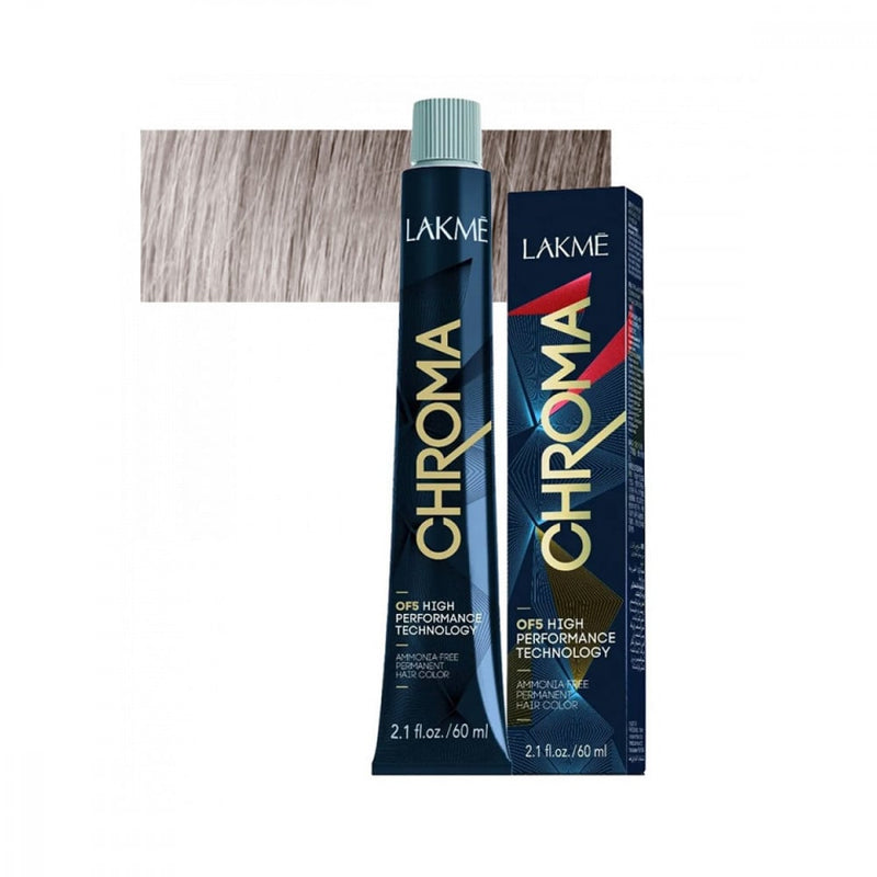 Lakme Chroma Permanent Hair Color 10/17 Blue Ash Platinum Blonde 60ml